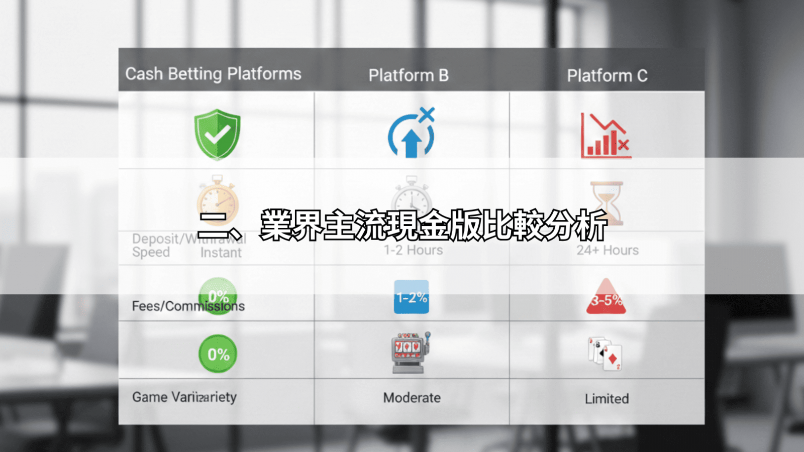 二、業界主流現金版比較分析