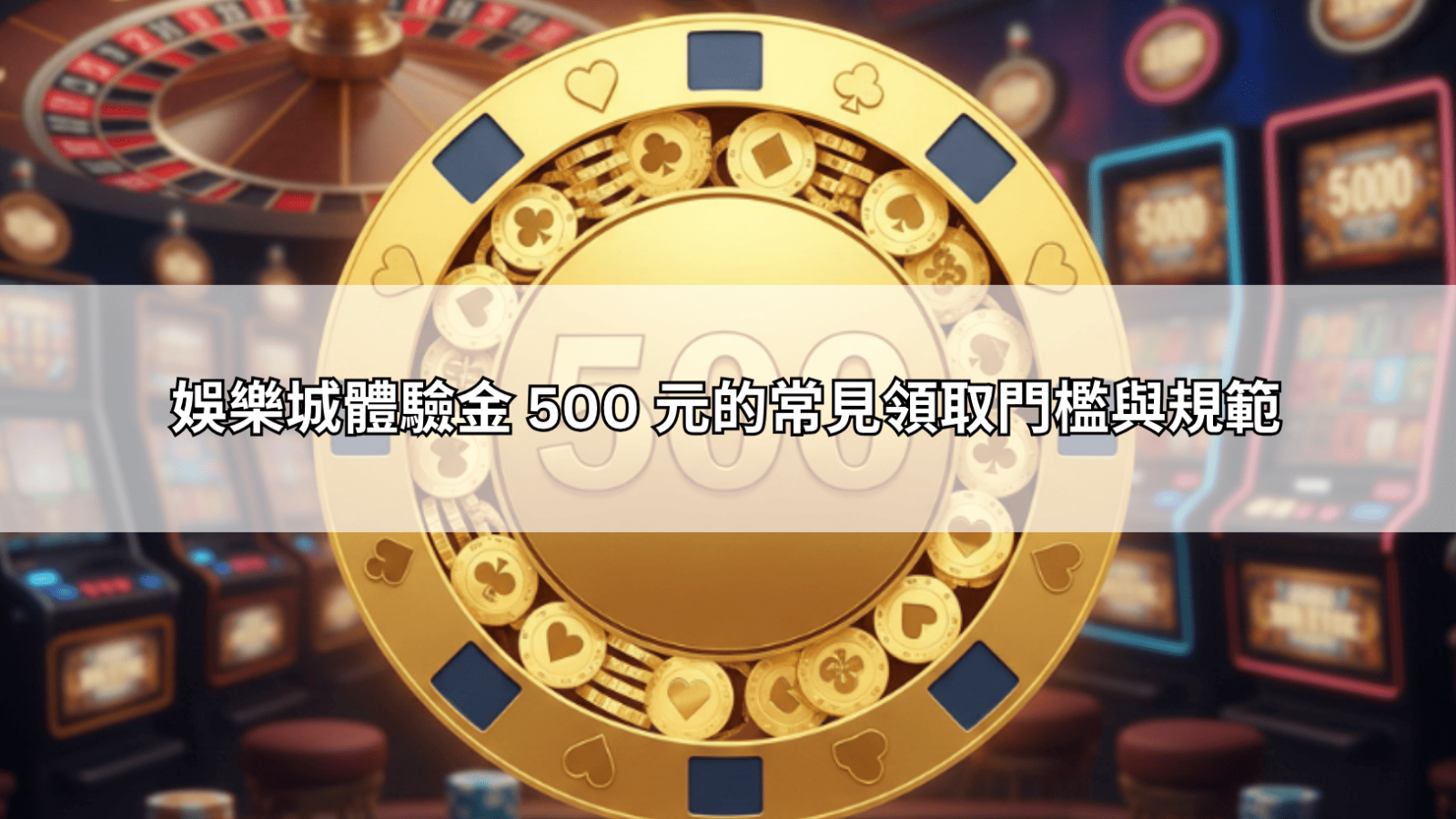 娛樂城體驗金 500 元的常見領取門檻與規範